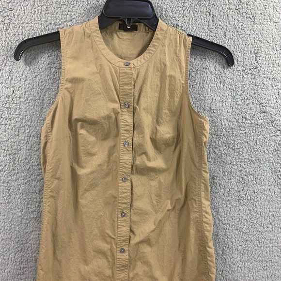 J Crew Collection Womens Shirt Dress Button Down Khaki 100% Cotton Sz XXS Brown - Picture 9 of 14